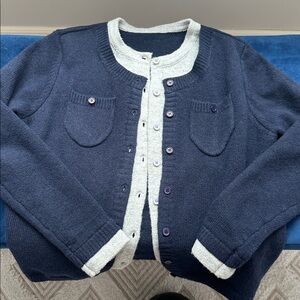 Navy and Gray Cardigan